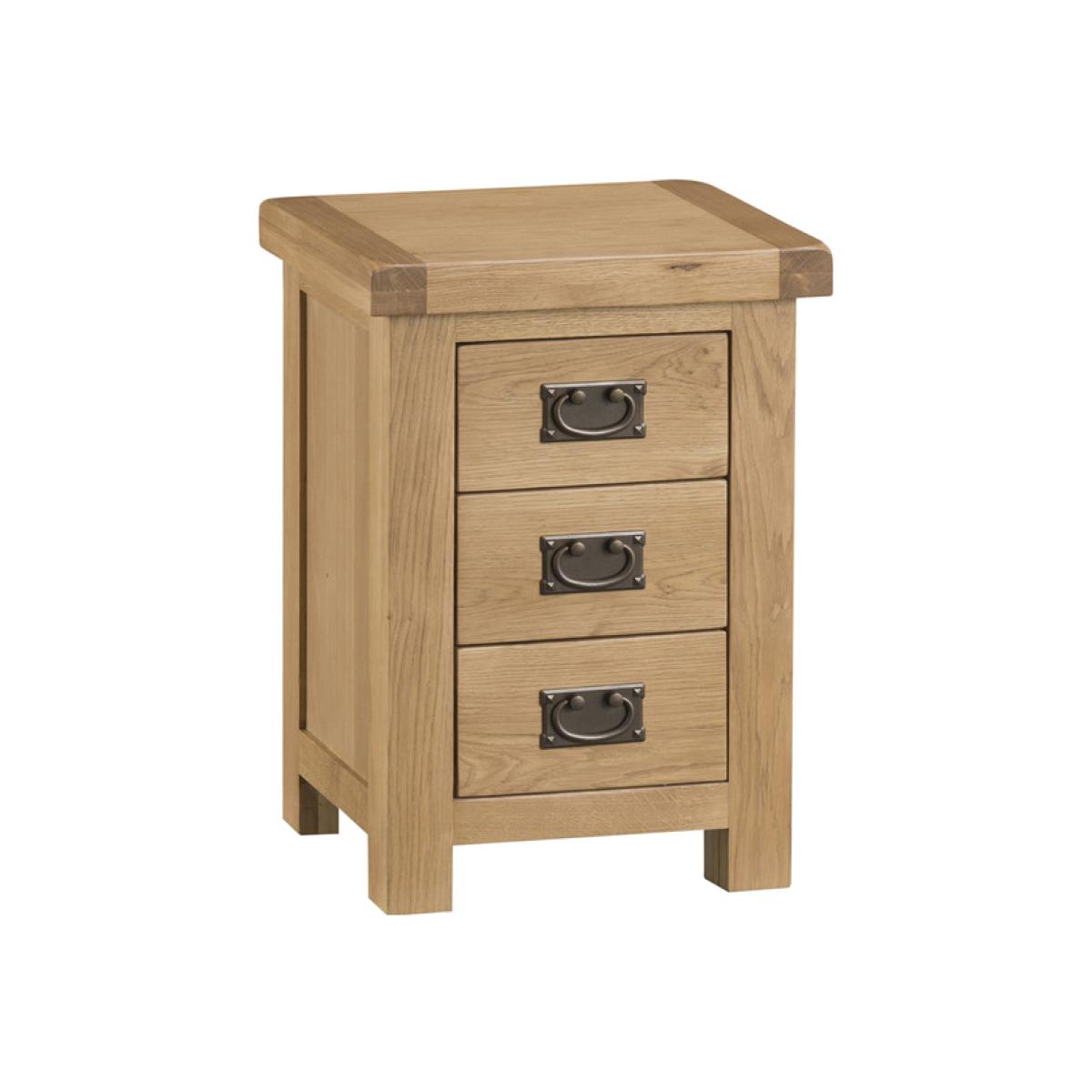 Bisbrooke Country 3 Drawer Bedside - Medium Oak – image 1