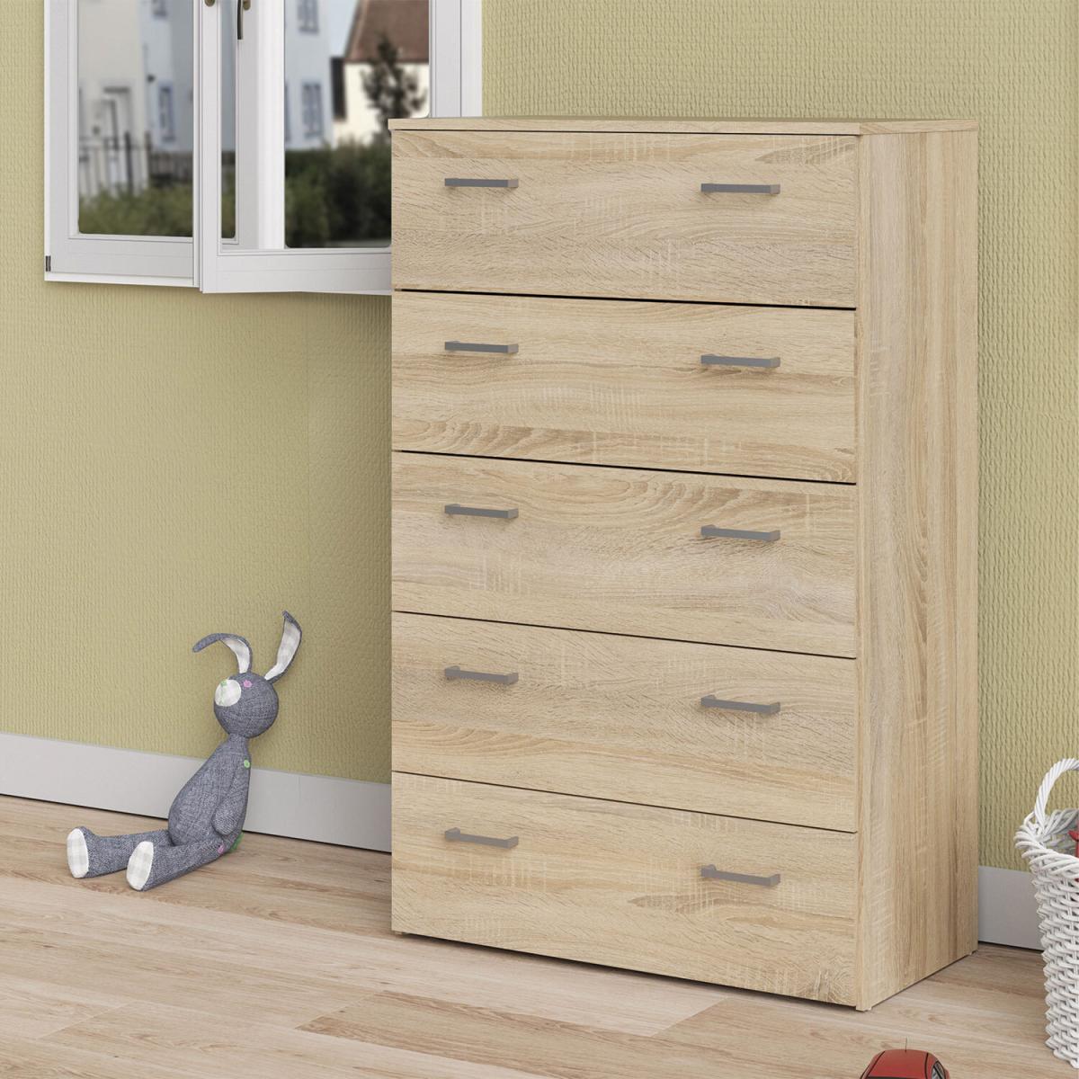 Space Chest of 5 Drawers - Oak – image 13