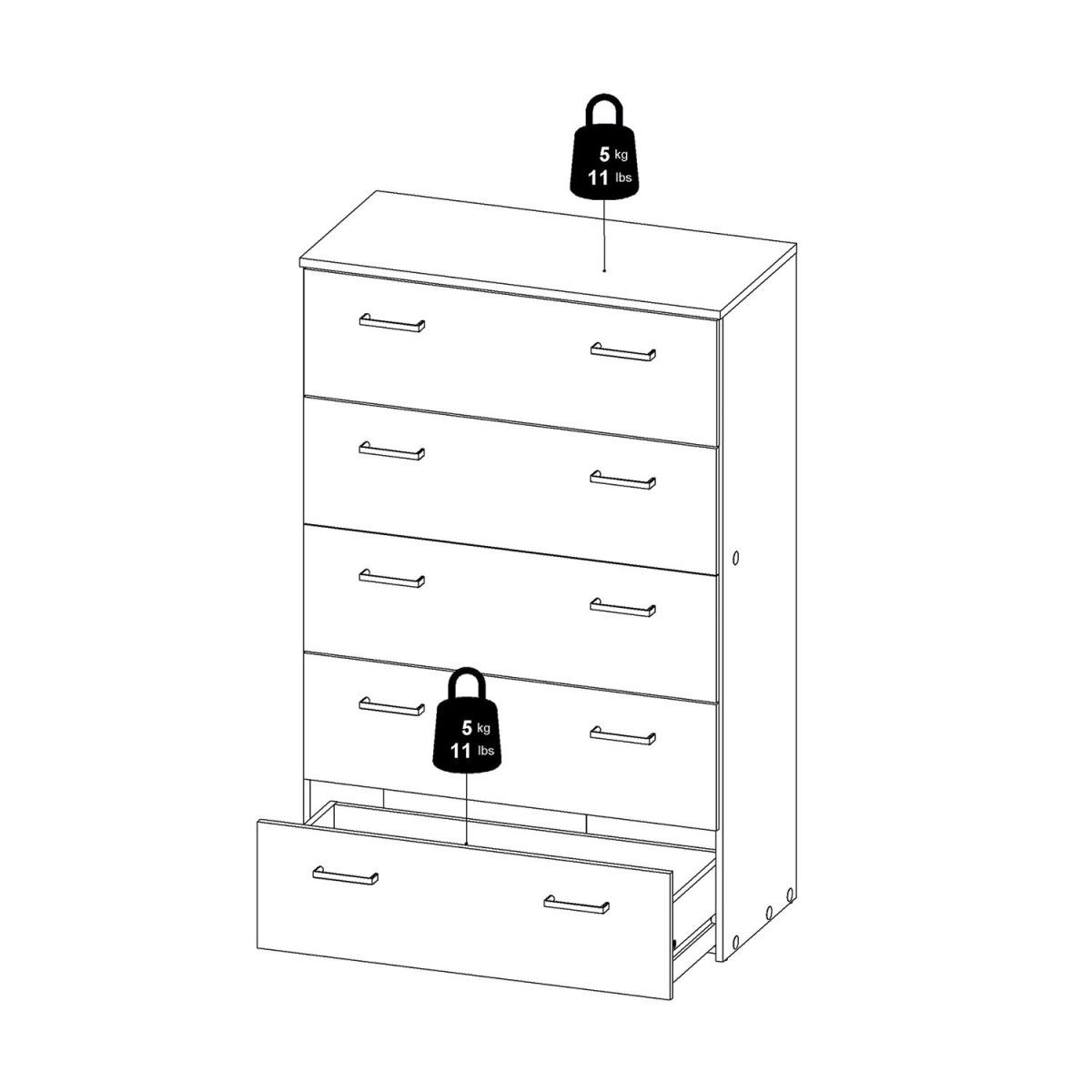 Space Chest of 5 Drawers - Oak – image 17