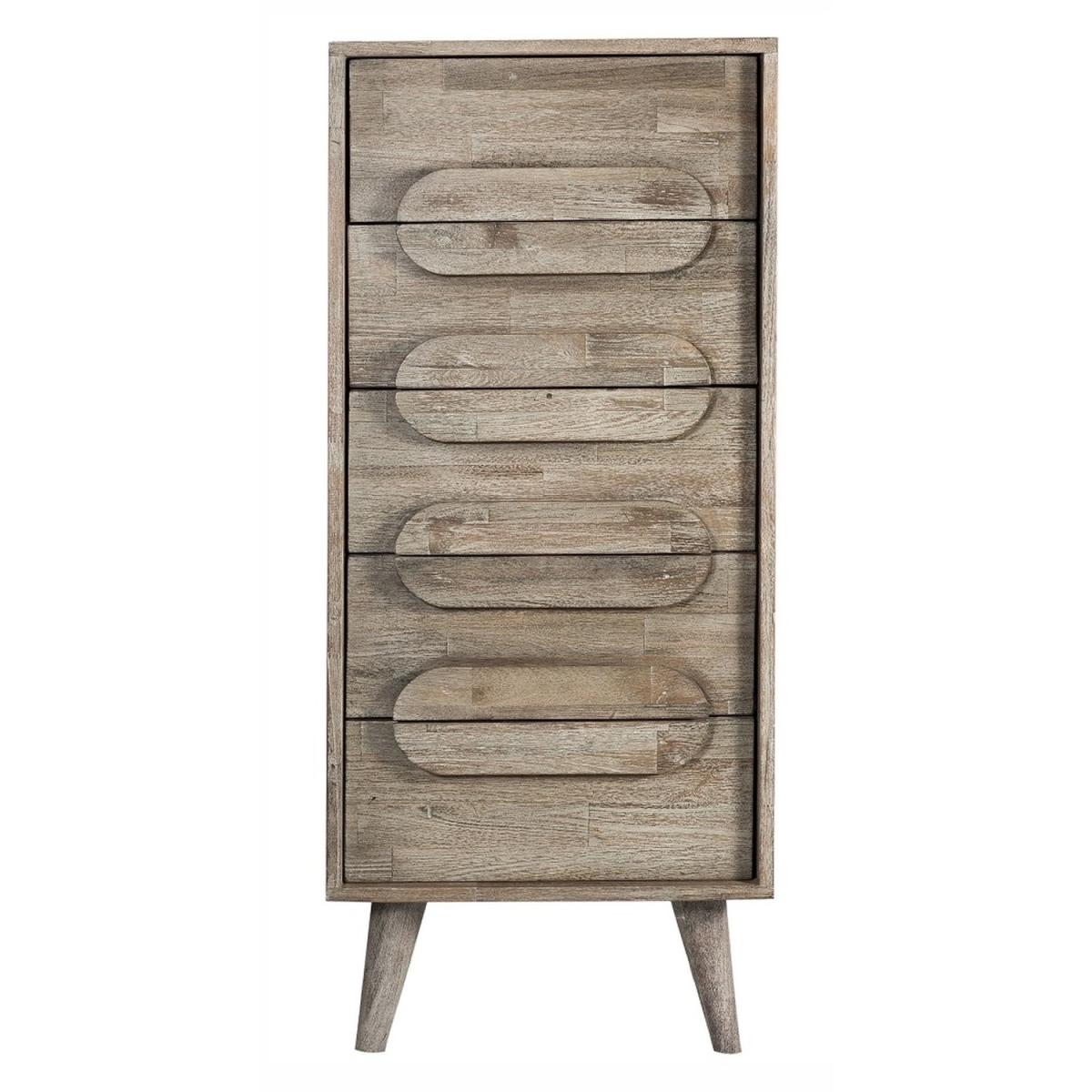 Greyston Wooden 5 Drawer Chest - Grey – image 3