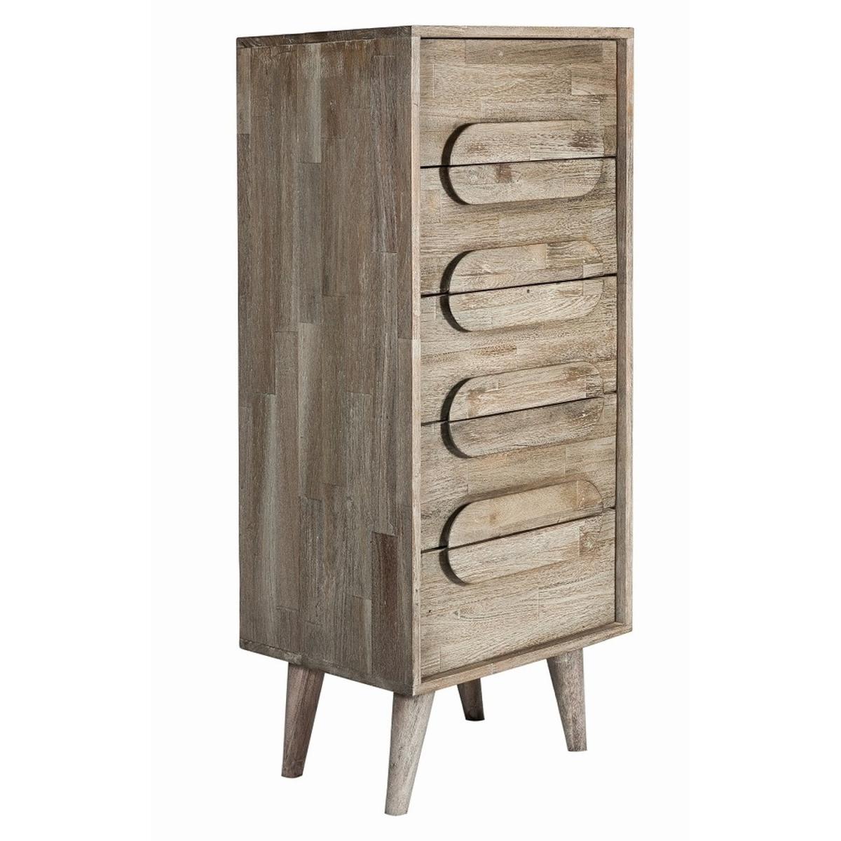 Greyston Wooden 5 Drawer Chest - Grey – image 4