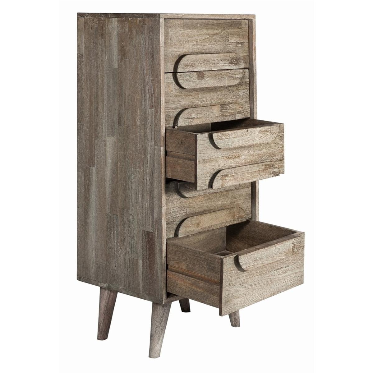 Greyston Wooden 5 Drawer Chest - Grey – image 5