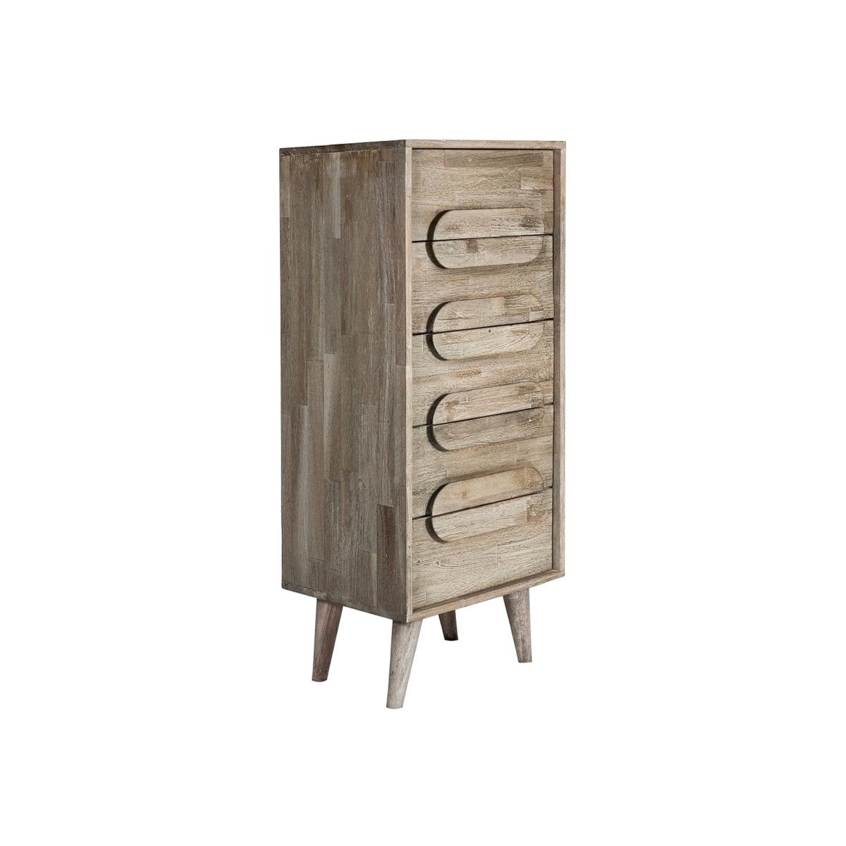 Greyston Wooden 5 Drawer Chest - Grey – image 1