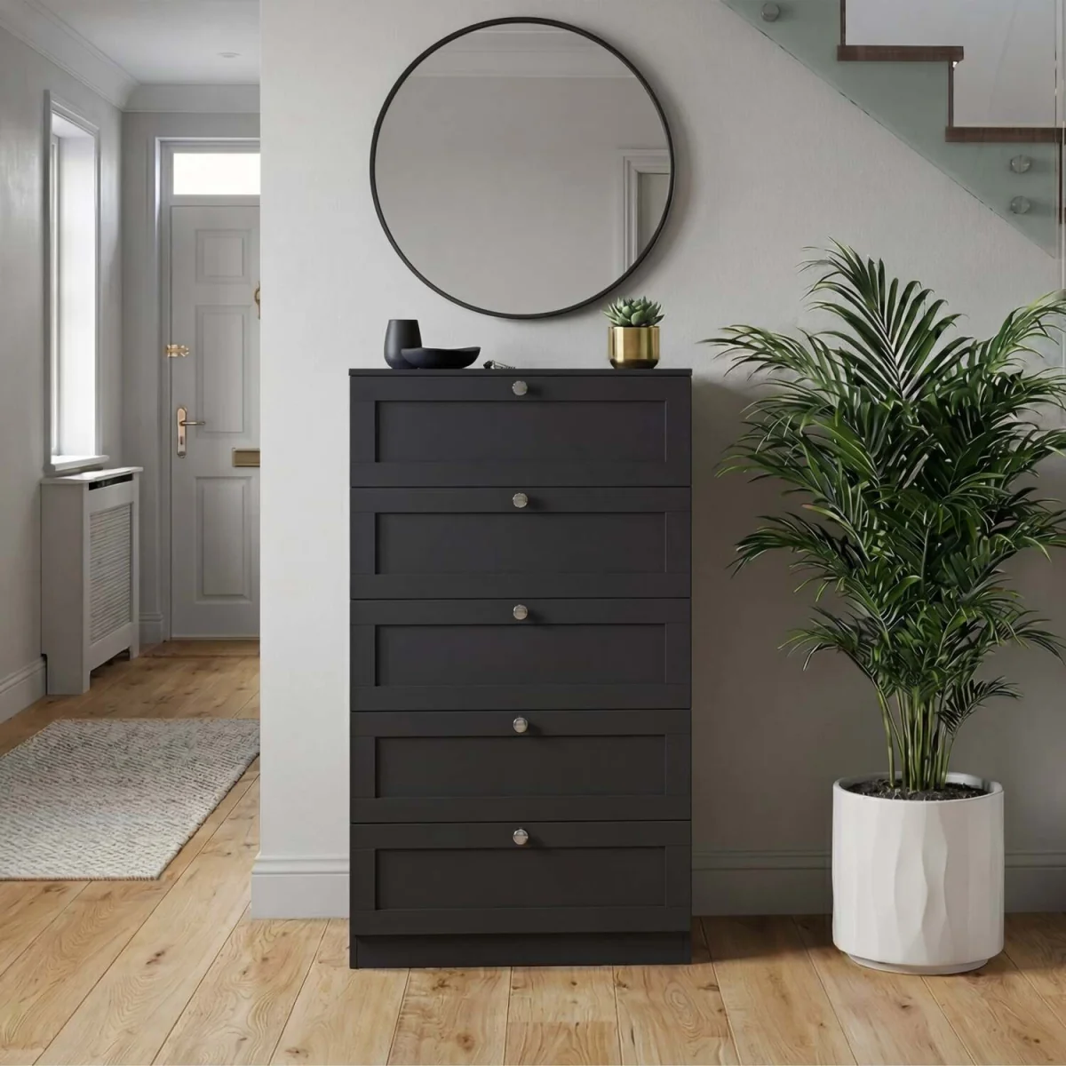 Vida Designs Altino 5 Drawer Chest, Grey - Grey – image 16