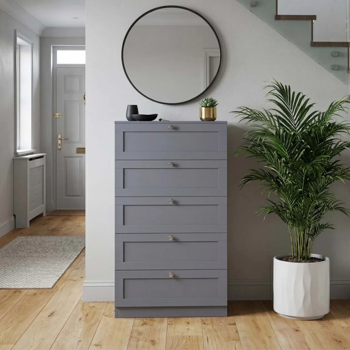 Vida Designs Altino 5 Drawer Chest, Grey - Grey – image 5
