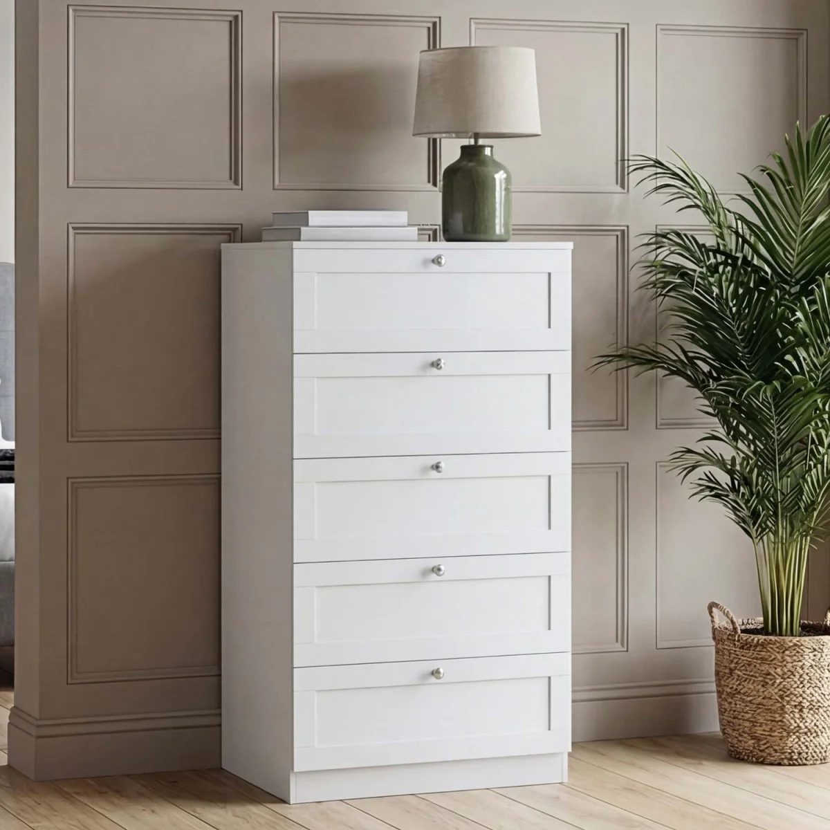 Vida Designs Altino 5 Drawer Chest, Grey - Grey – image 6