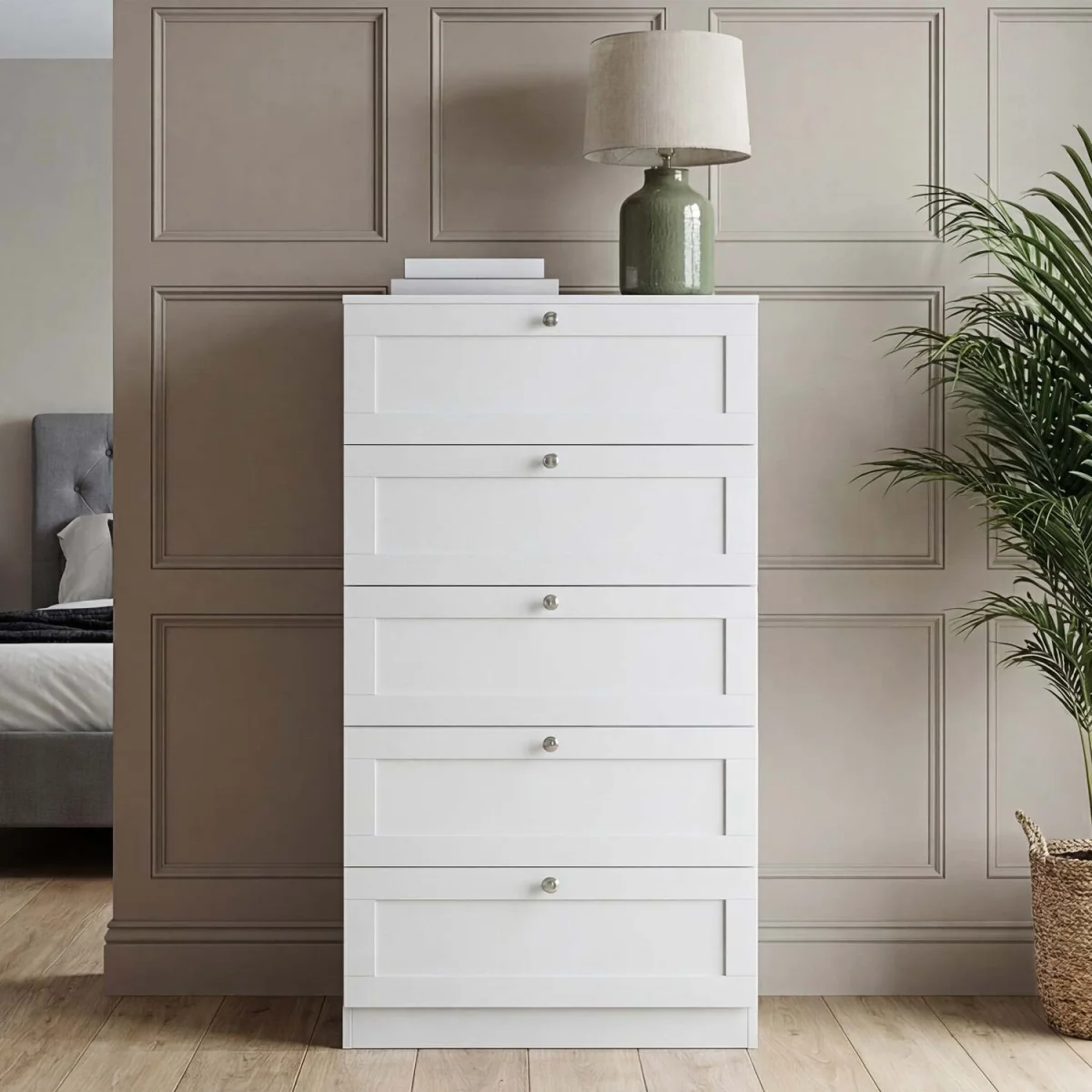 Vida Designs Altino 5 Drawer Chest, Grey - Grey – image 7