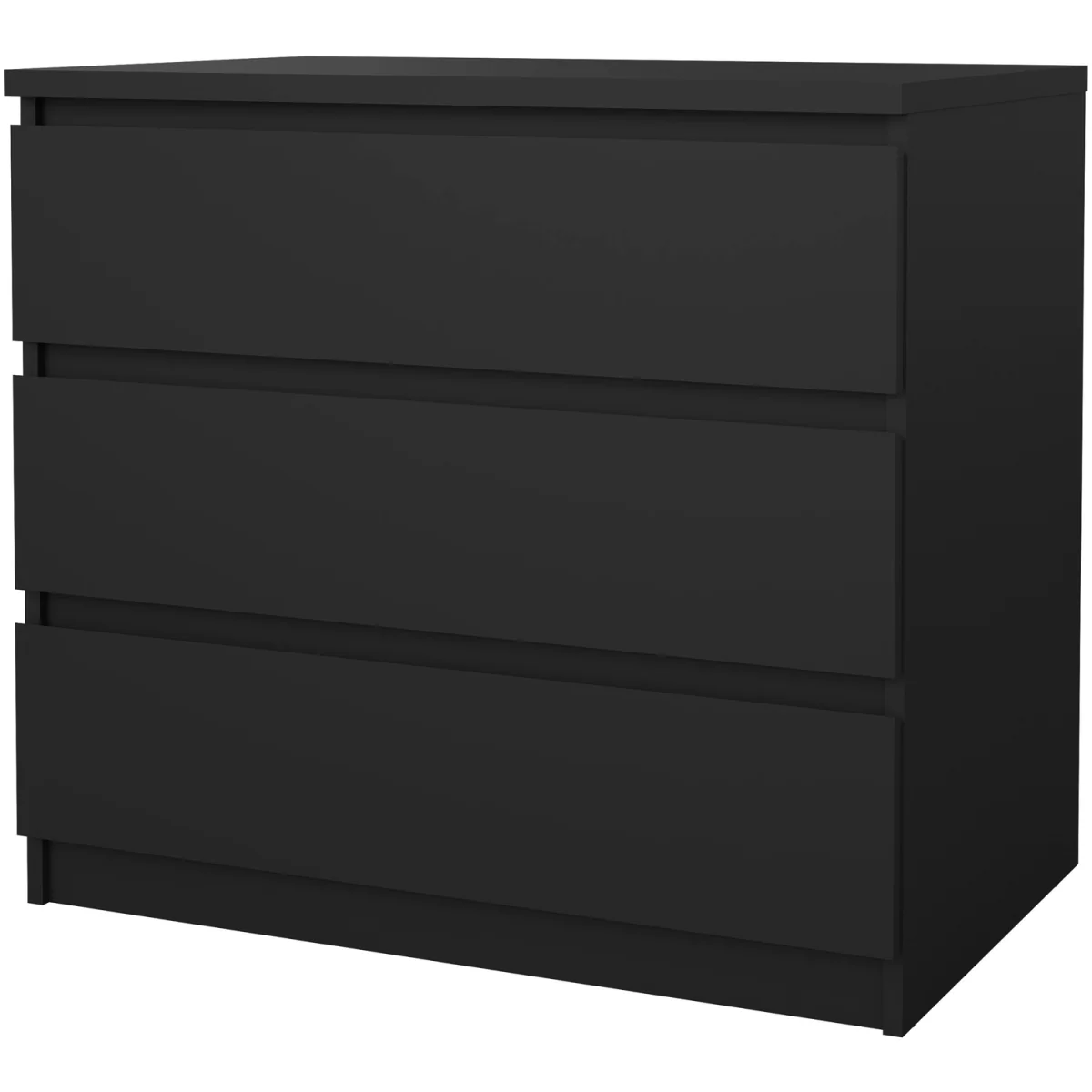 Naia Chest of 3 Drawers in Black Matt - Black Matt – image 3