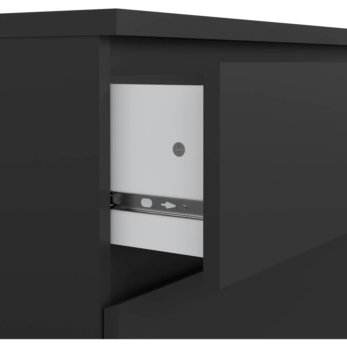 Naia Chest of 3 Drawers in Black Matt - Black Matt – image 7