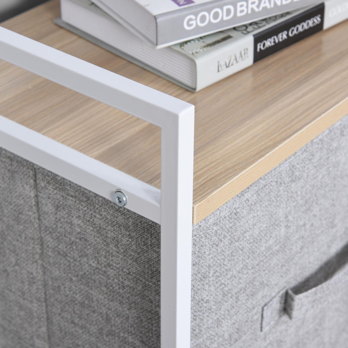 5 Drawer Linen Basket Storage - Grey – image 4