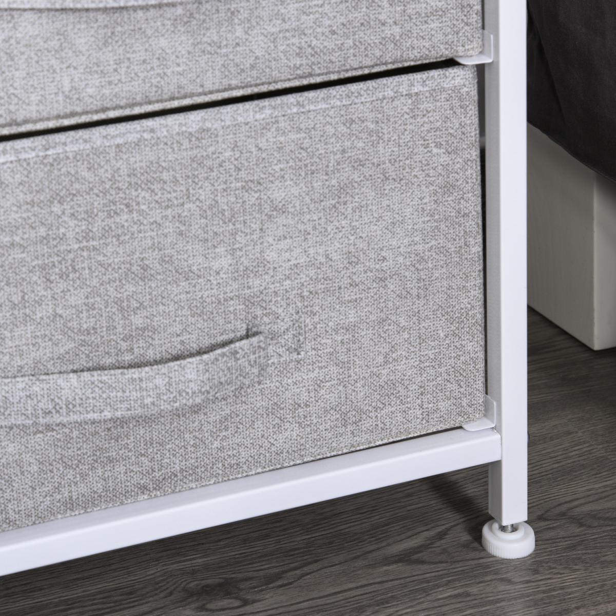 5 Drawer Linen Basket Storage - Grey – image 5