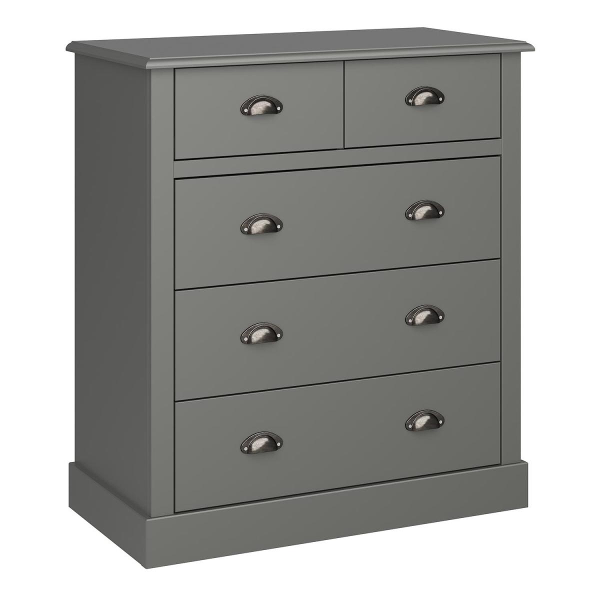 Sandringham Chest of 5 Drawers - Grey – image 2