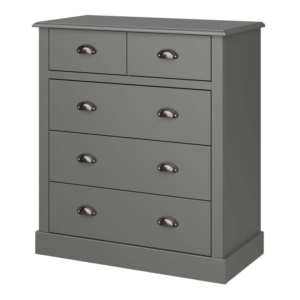 Sandringham Chest of 5 Drawers - Grey – image 4