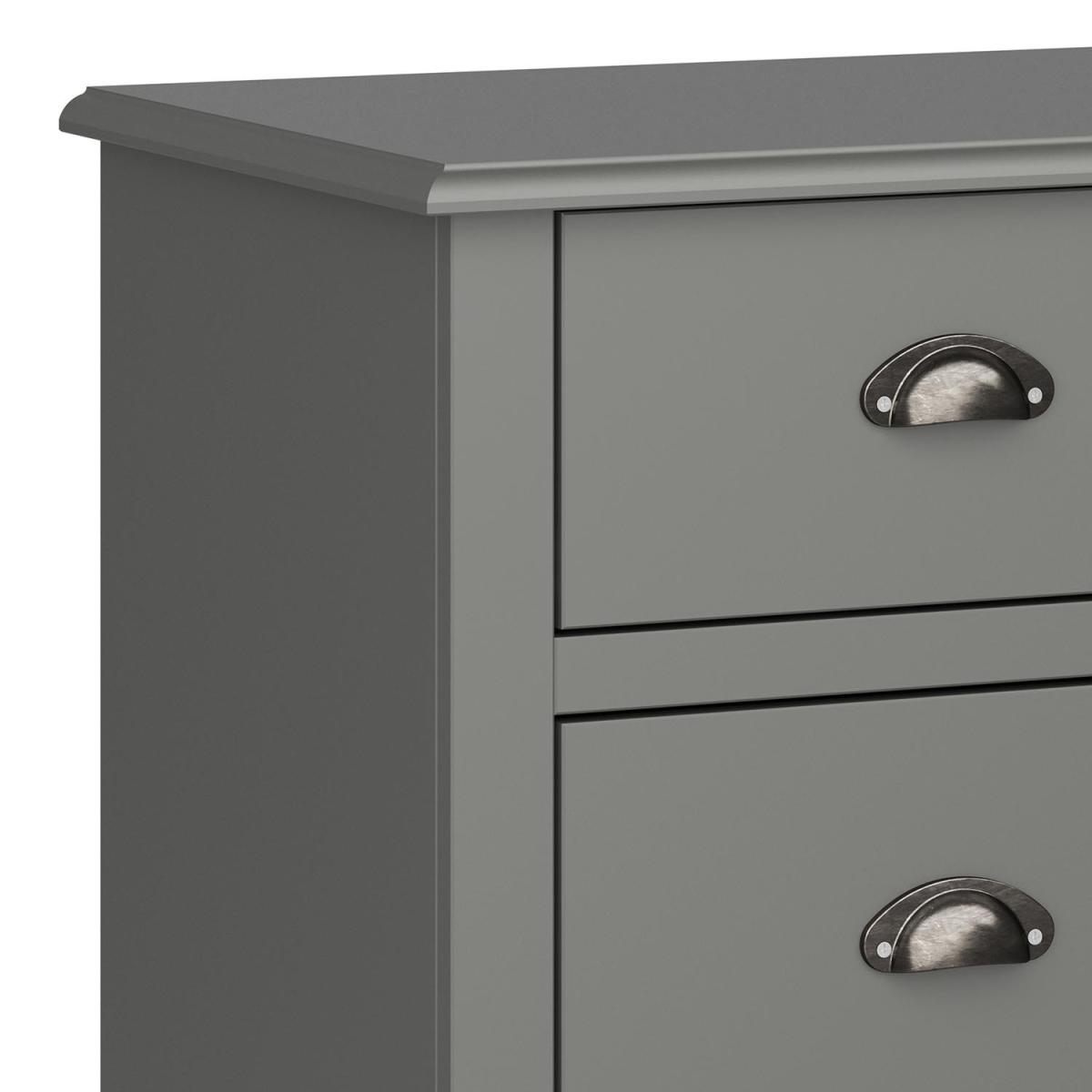 Sandringham Chest of 5 Drawers - Grey – image 5