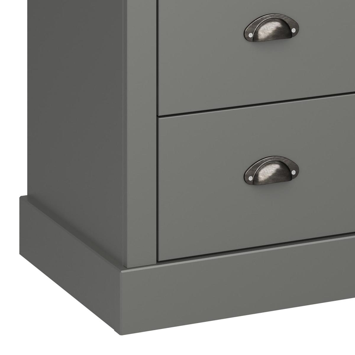 Sandringham Chest of 5 Drawers - Grey – image 6
