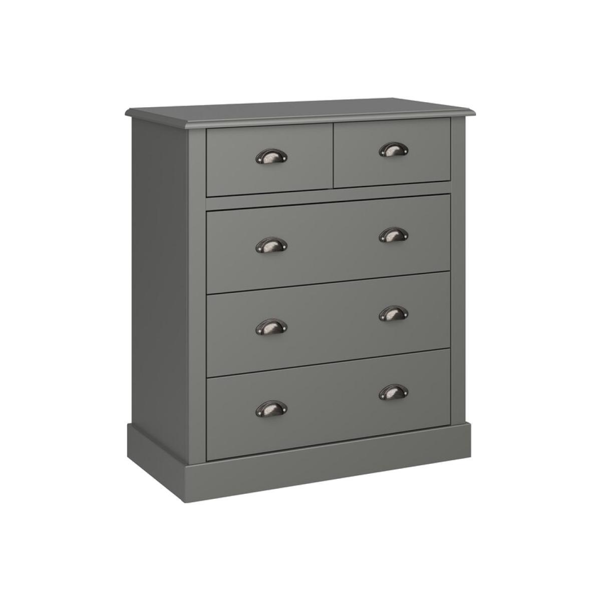Sandringham Chest of 5 Drawers - Grey – image 1
