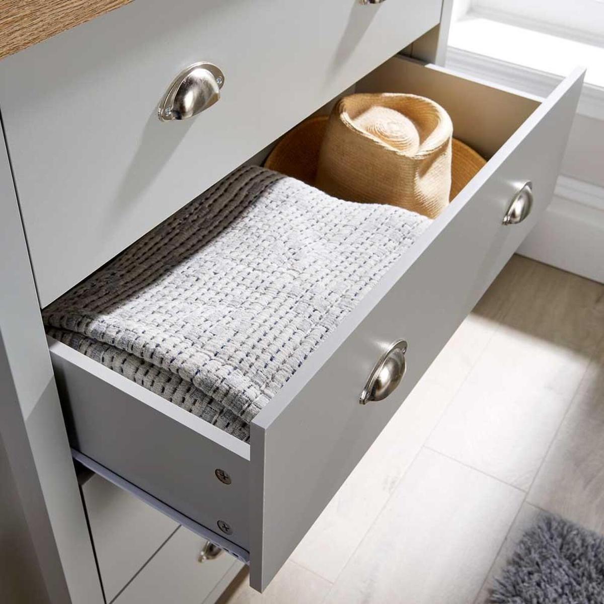 Avon 4 Drawer Chest Bedroom Storage Unit - Grey – image 3