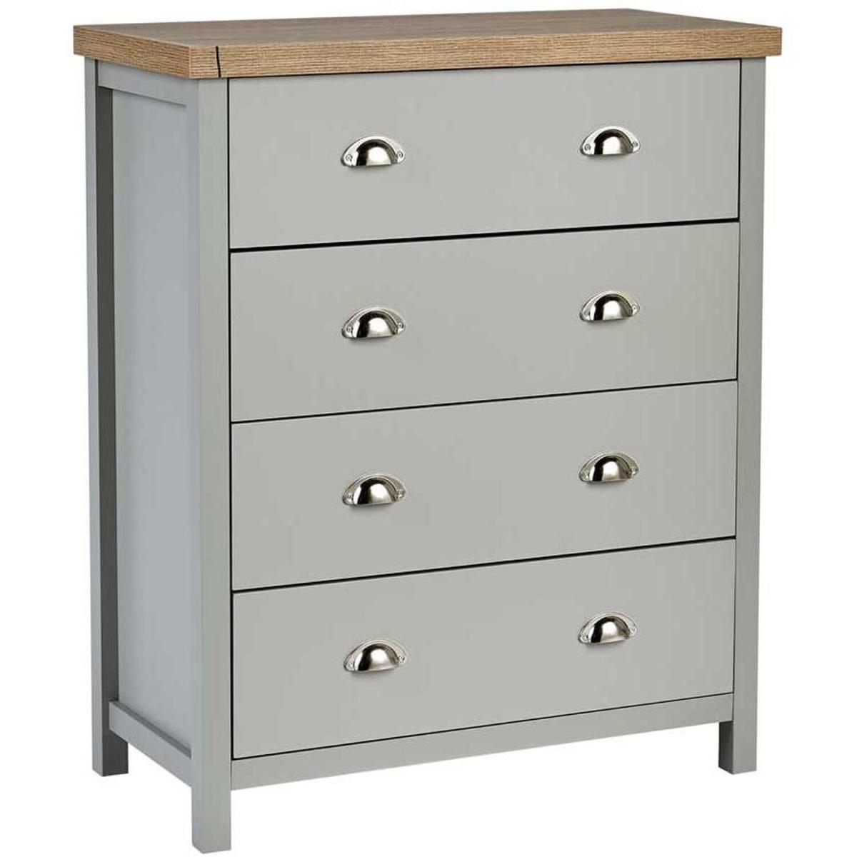 Avon 4 Drawer Chest Bedroom Storage Unit - Grey – image 4