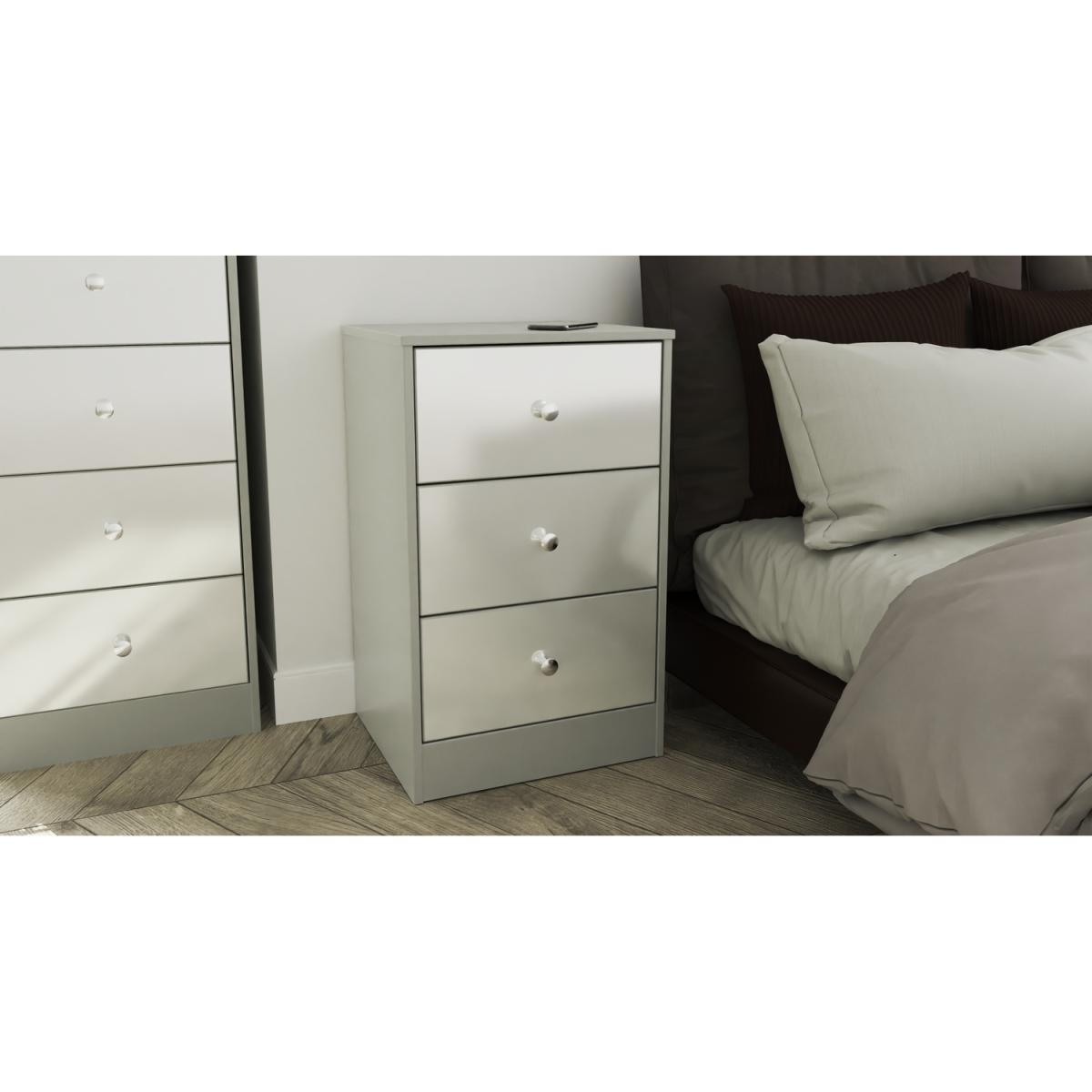 Padstow Assembled 6 Drawer Midi Chest - Uniform Gloss & Dusk Grey – image 2