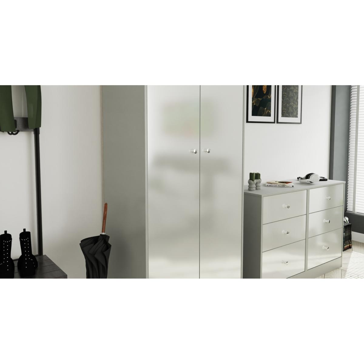 Padstow Assembled 6 Drawer Midi Chest - Uniform Gloss & Dusk Grey – image 5