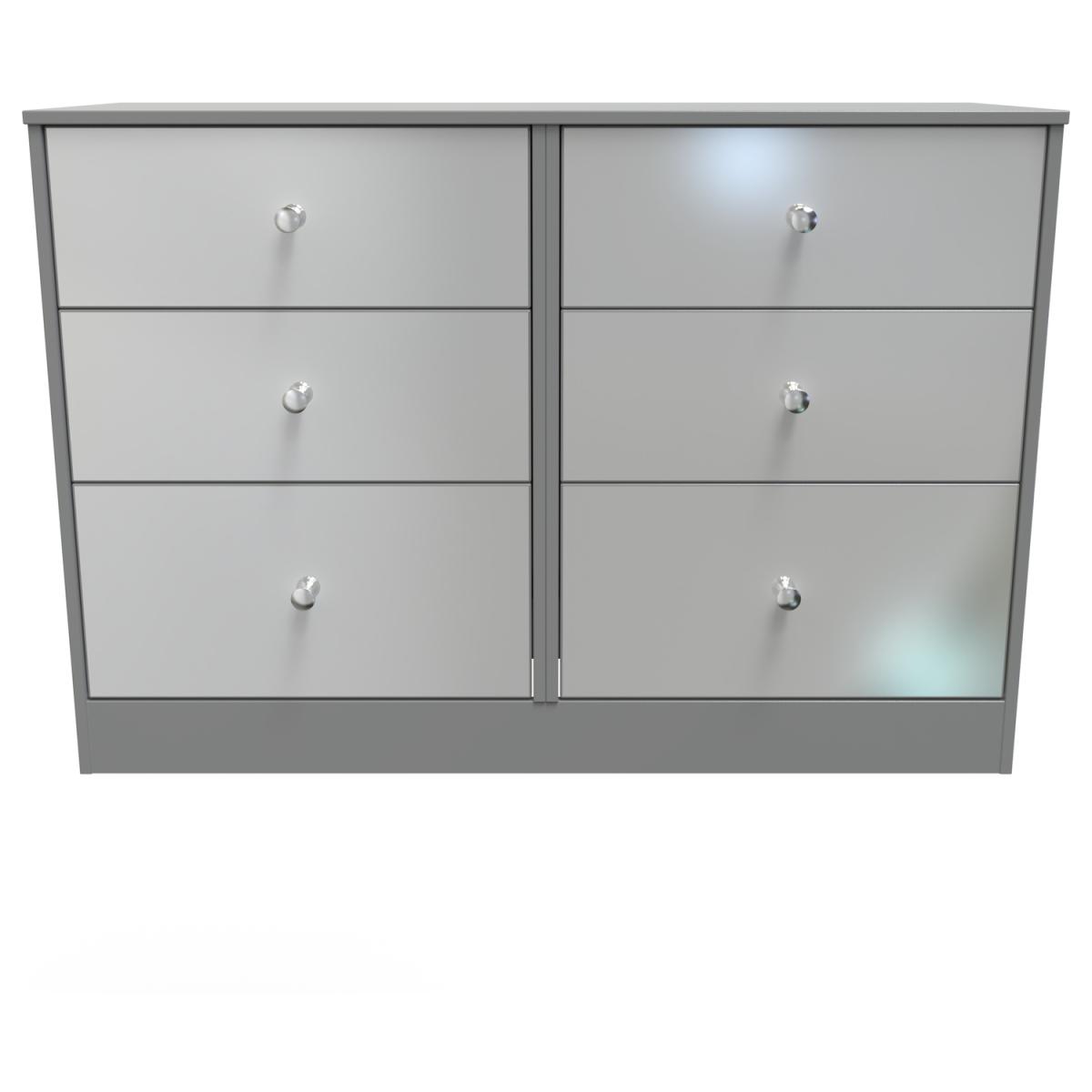 Padstow Assembled 6 Drawer Midi Chest - Uniform Gloss & Dusk Grey – image 7