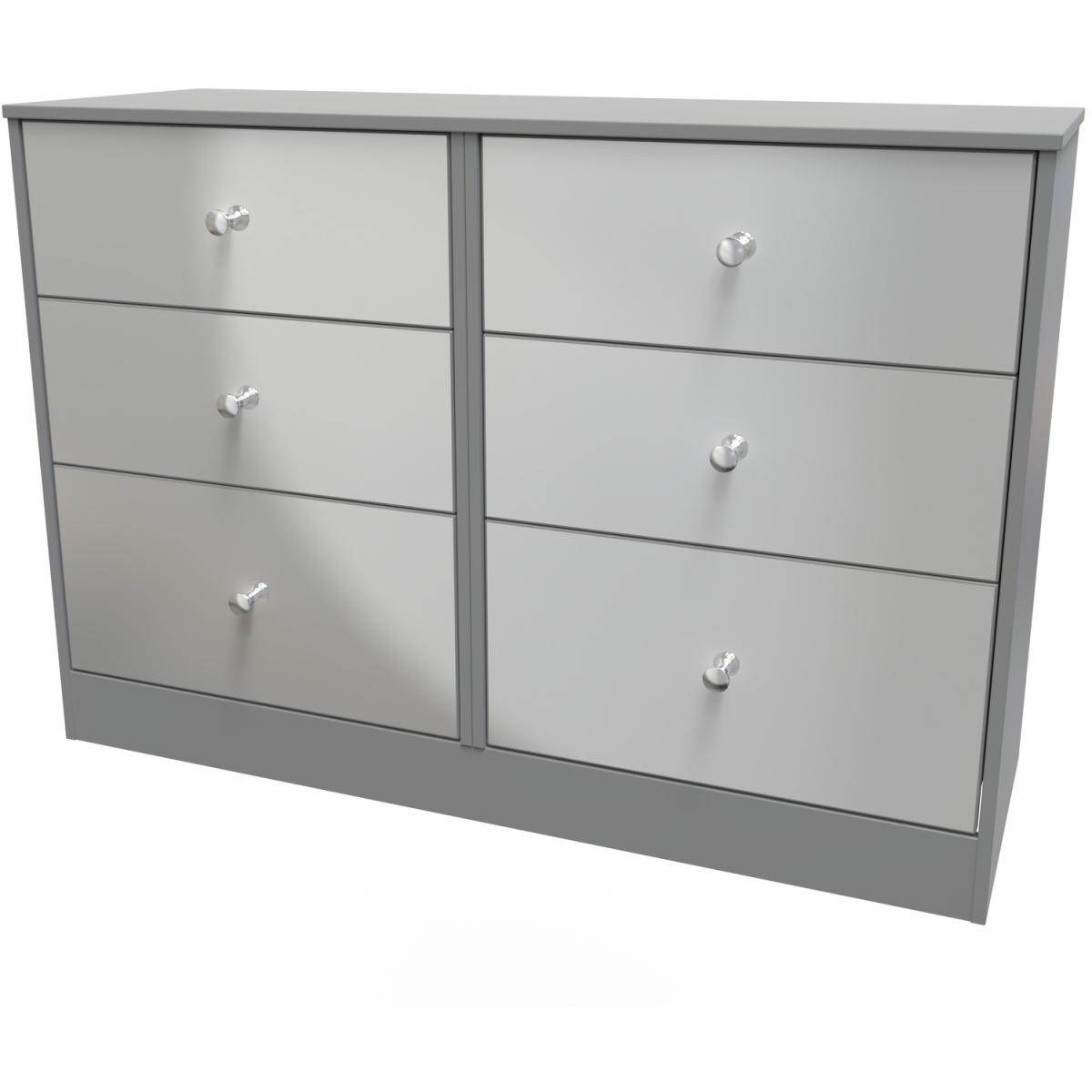 Padstow Assembled 6 Drawer Midi Chest - Uniform Gloss & Dusk Grey – image 9