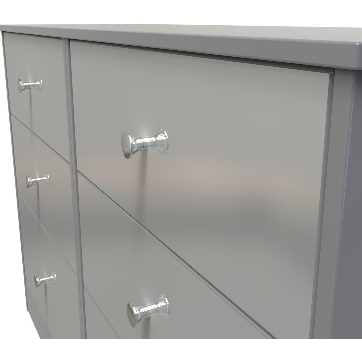 Padstow Assembled 6 Drawer Midi Chest - Uniform Gloss & Dusk Grey – image 10