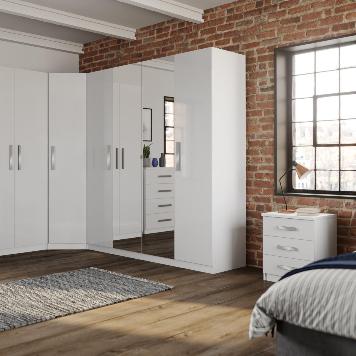 Aspen 3 Drawer Bedside - White – image 2