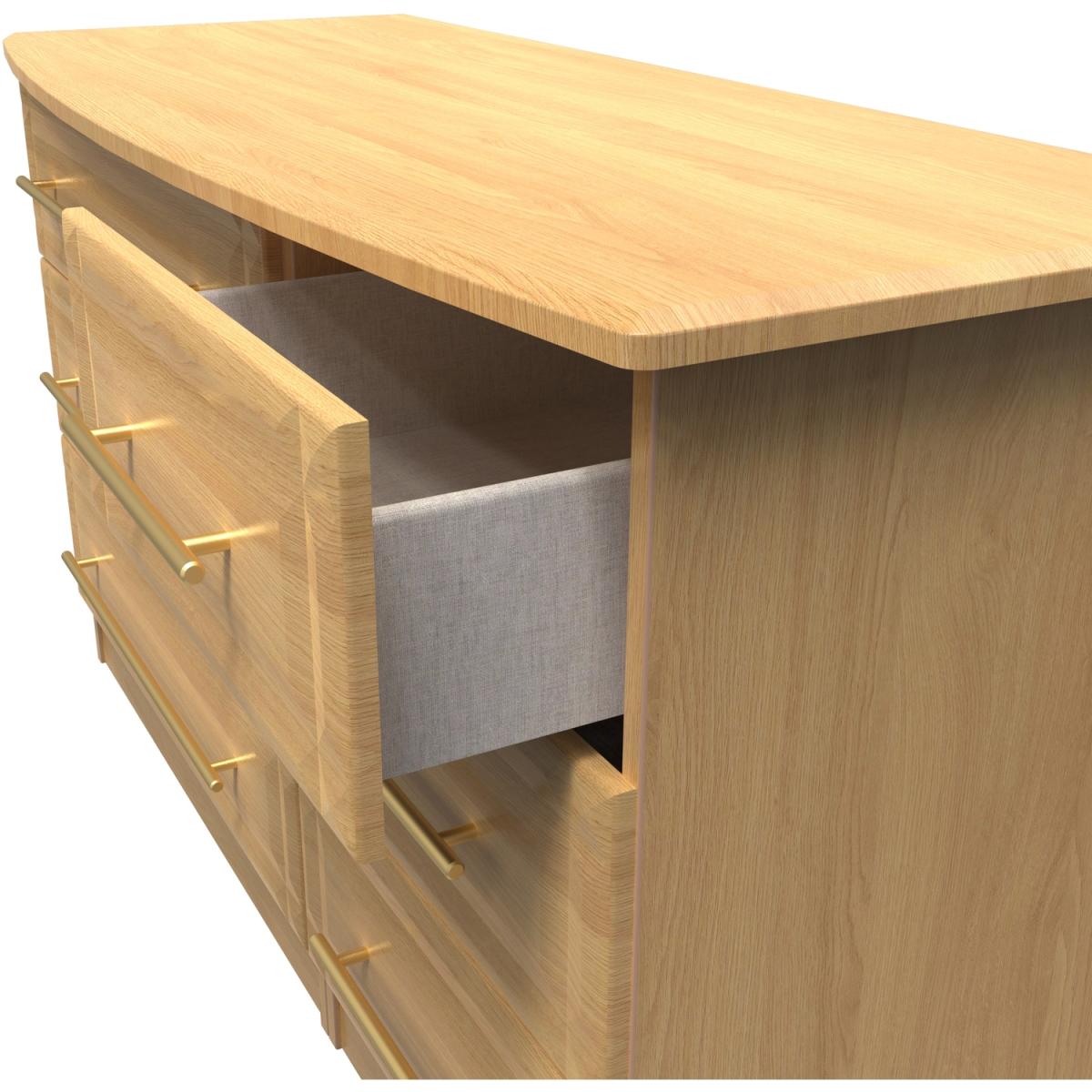 Faye Ready Assembled 6 Drawer Dresser - Modern Oak – image 7