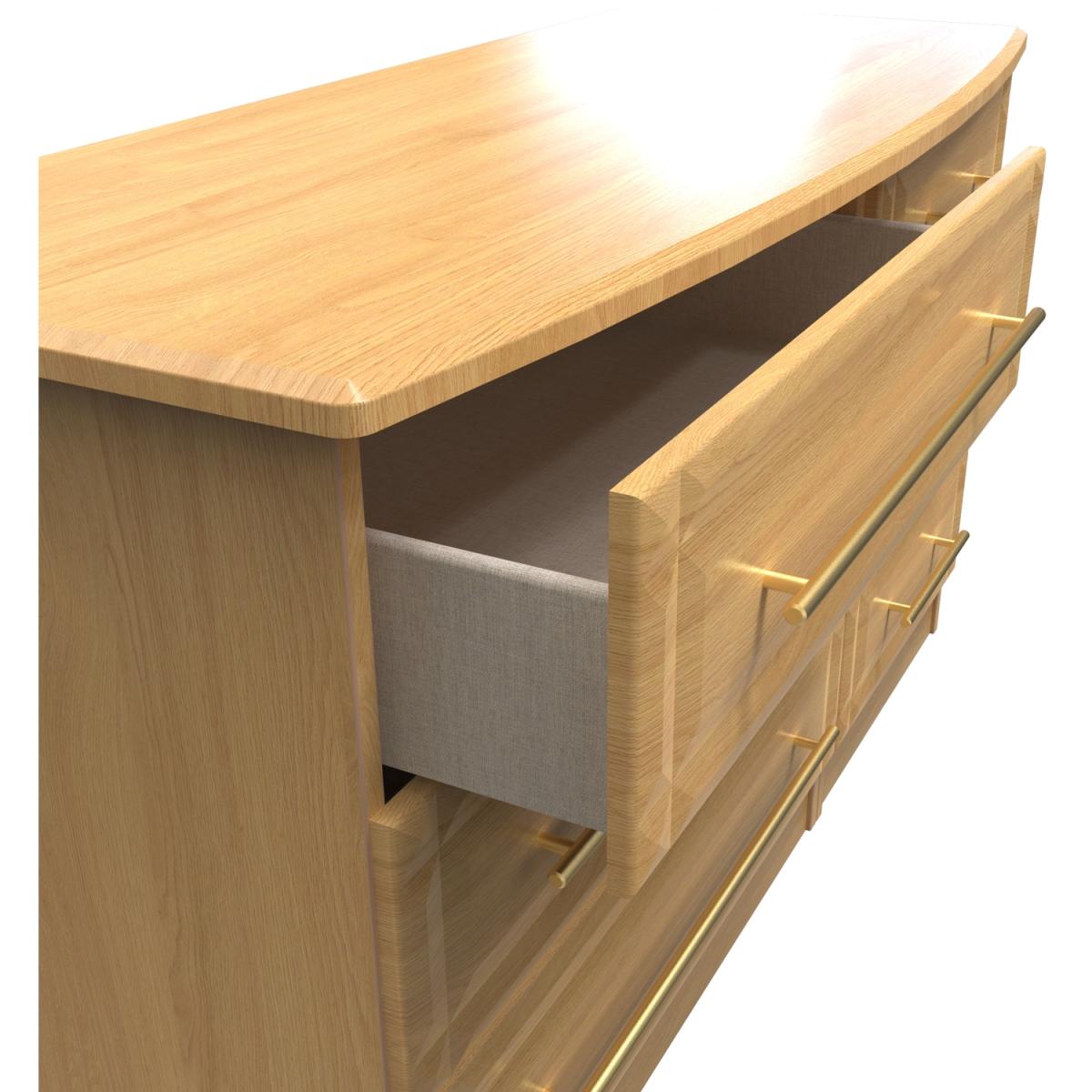 Faye Ready Assembled 6 Drawer Dresser - Modern Oak – image 8