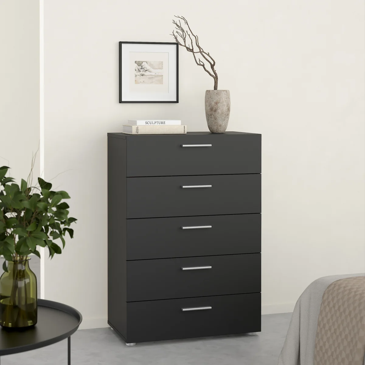 Furniture To Go Pepe Chest of 5 Drawers - Black – image 2