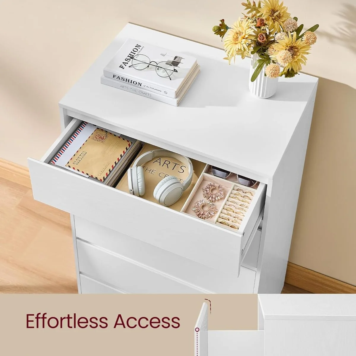 VASAGLE KAILYN Collection Chest of Drawers for Bedroom - Snow White – image 2