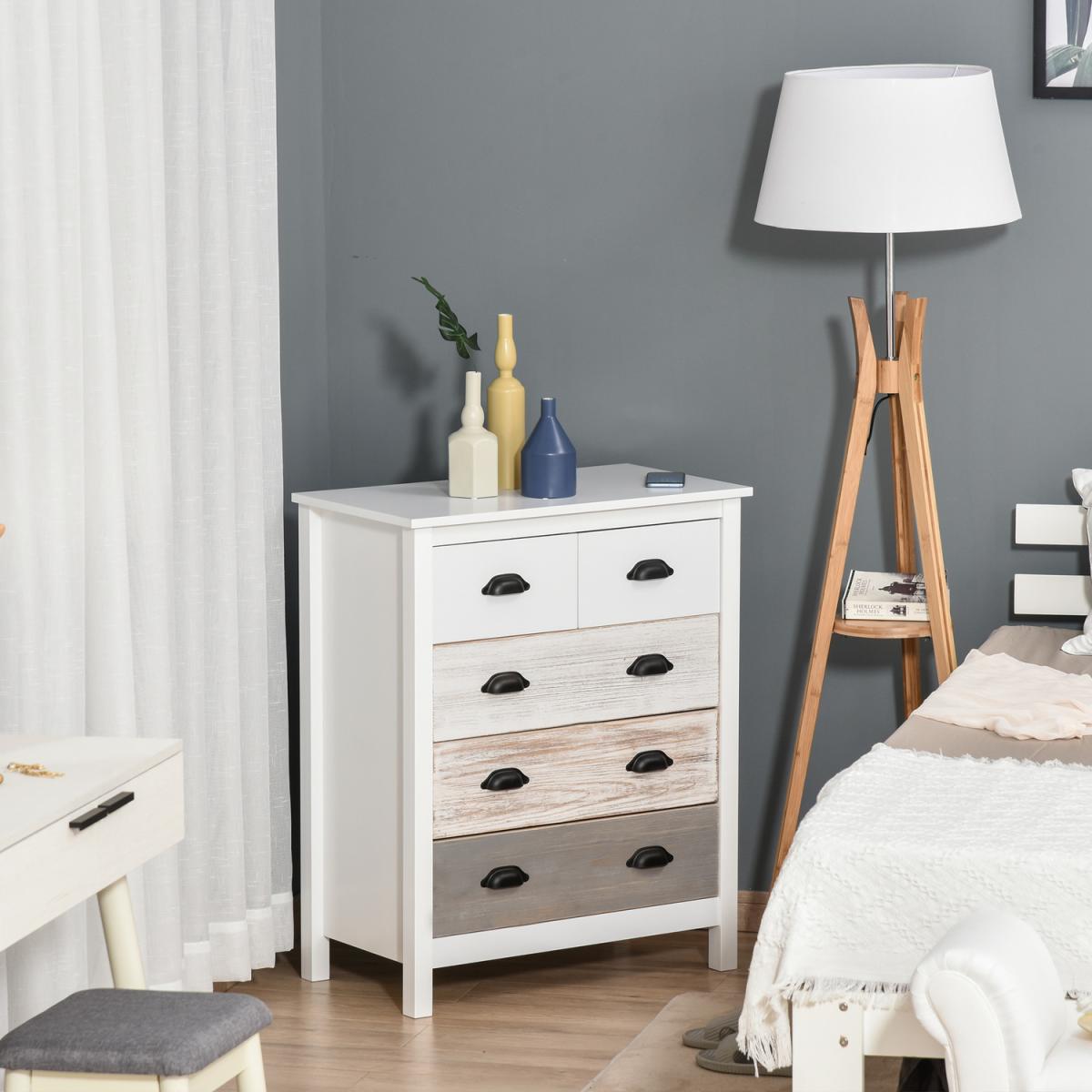 5 Drawer Storage Cabinet for Bedroom - Multi-Colored – image 2
