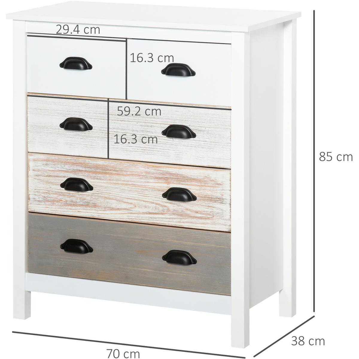 5 Drawer Storage Cabinet for Bedroom - Multi-Colored – image 3