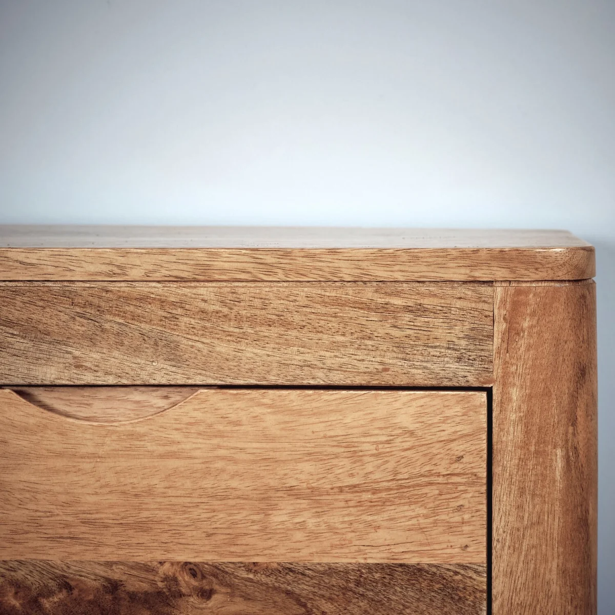 Solid Mango Wood 3 Drawer Chest - Light Oak – image 6