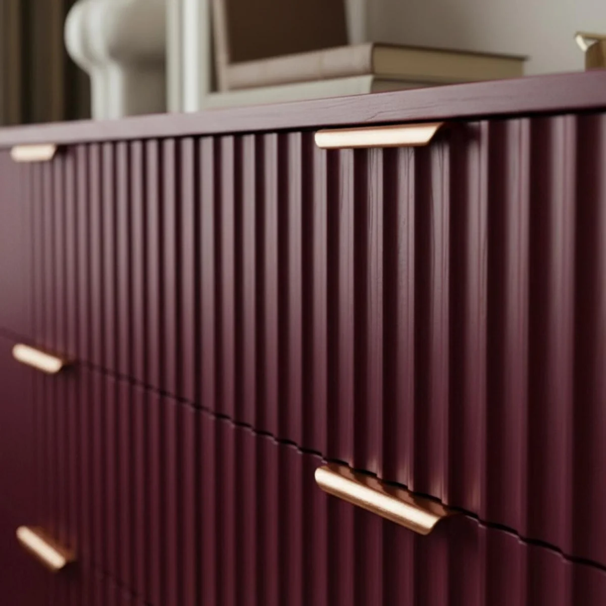 Ribbed 6-Drawer Unit - Dark Berry – image 4