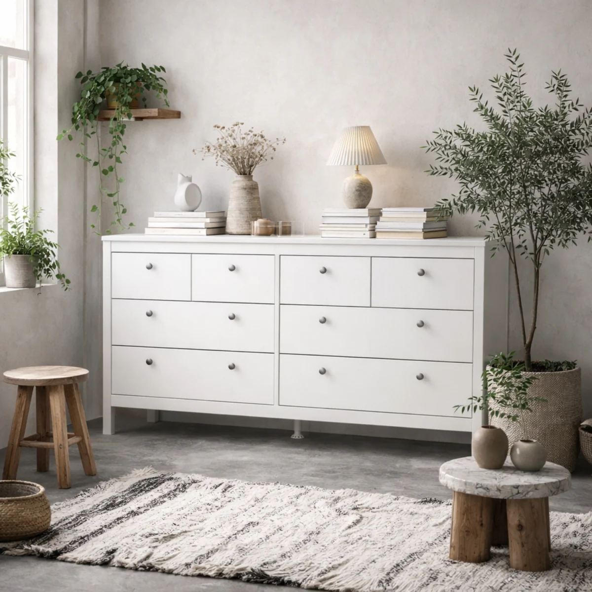 Wyld Haus Gossmere 8-Drawer White Wooden Dresser - White – image 2