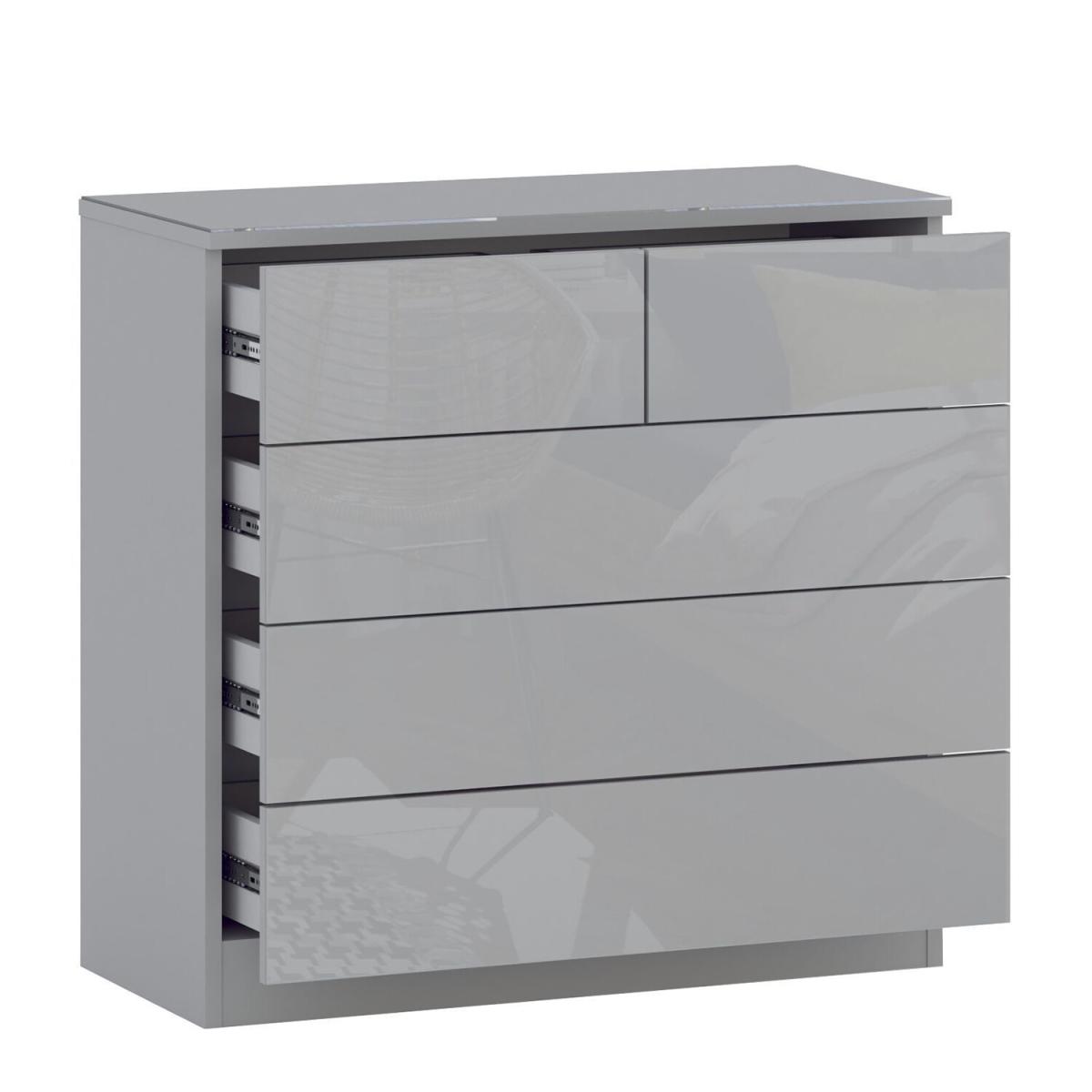 Shard 2 Over 3 Drawer Chest - Grey – image 3