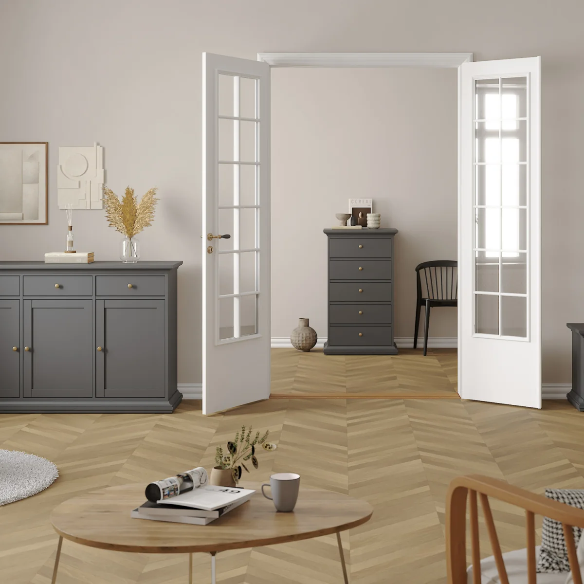 Paris Chest 5 Drawers - Grey – image 8