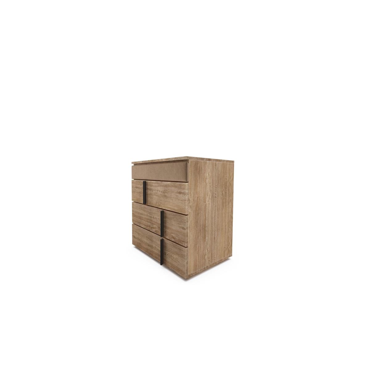 Amalfi Upholstered Bedside Chest of Drawers in Brick Aquaclean Clever Velvet – image 7