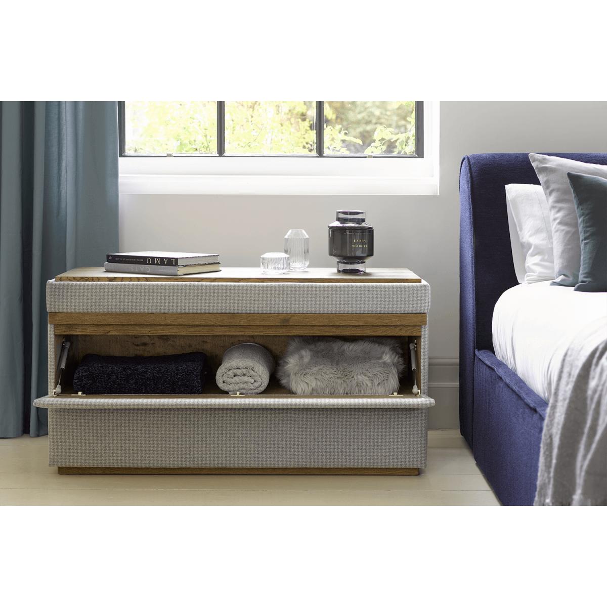 Hardy Bedside Chest of Drawers in Mineral Mist Speckled Chenille – image 6