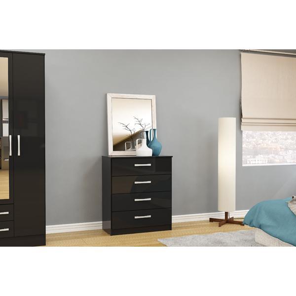 Birlea Lynx 4 Drawer Chest of Draws in Black – image 2