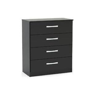 Birlea Lynx 4 Drawer Chest of Draws in Black – image 1