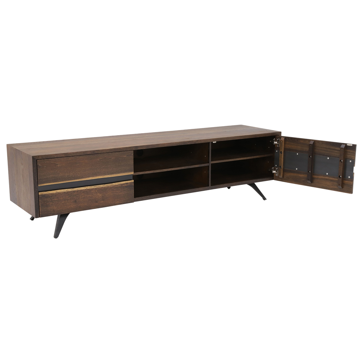 Vega Solid Oak 2 Door Entertainment Unit – image 5