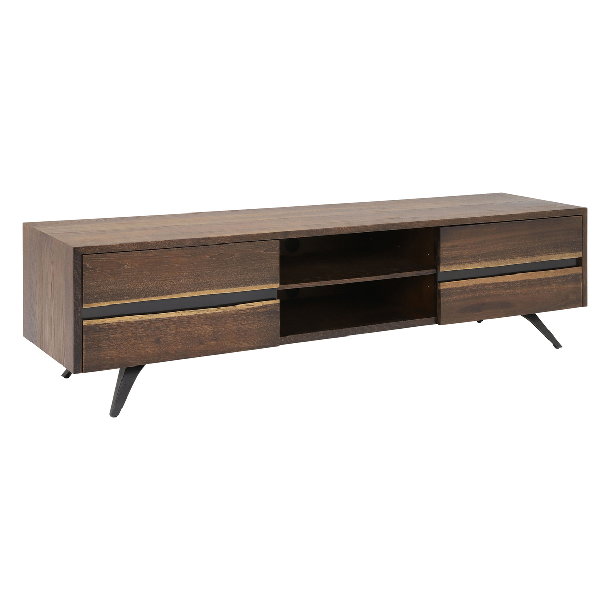 Vega Solid Oak 2 Door Entertainment Unit – image 2