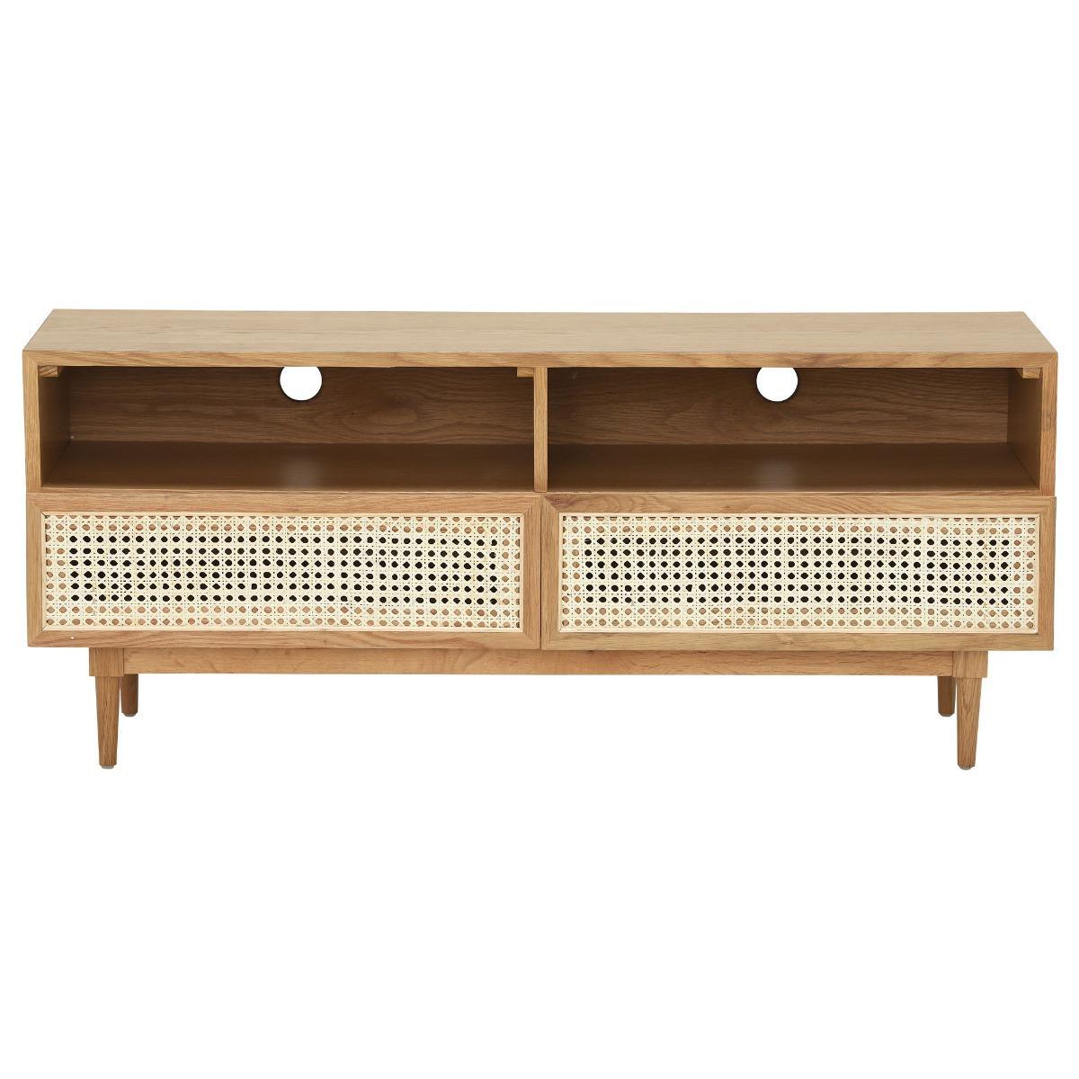Hague Small 2 Drawer TV Unit, Natural – image 2