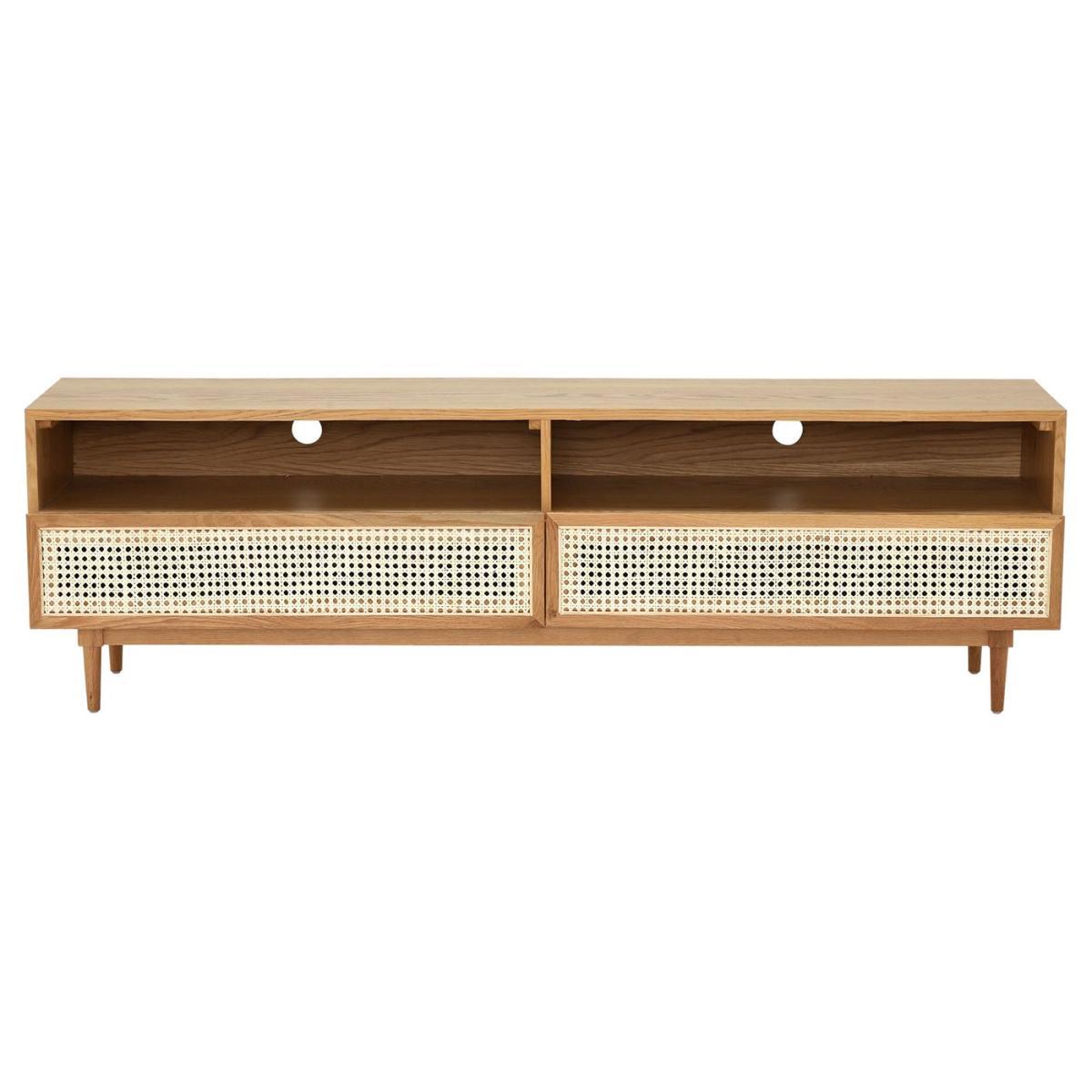 Hague 2 Drawer TV Unit, Natural – image 2