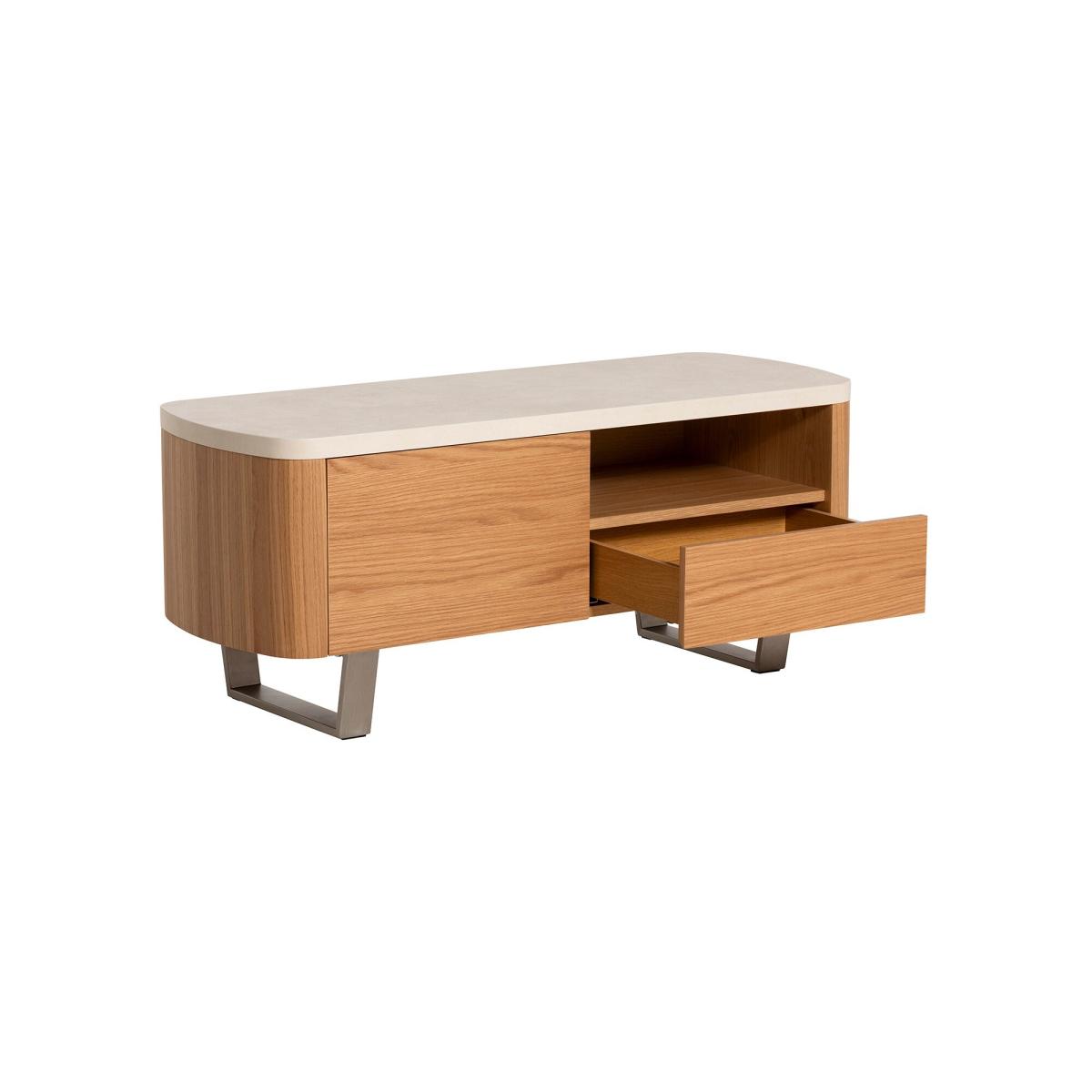 Tate Curved TV stand 120x45x50, Brown | Barker & Stonehouse – image 3