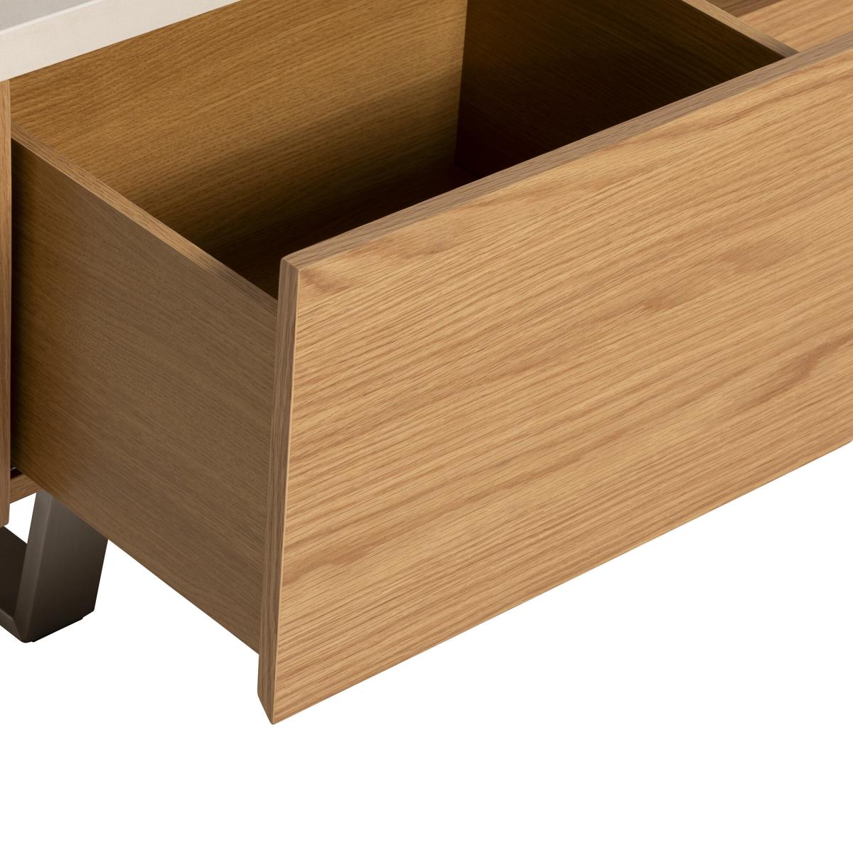 Tate Curved TV stand 120x45x50, Brown | Barker & Stonehouse – image 7