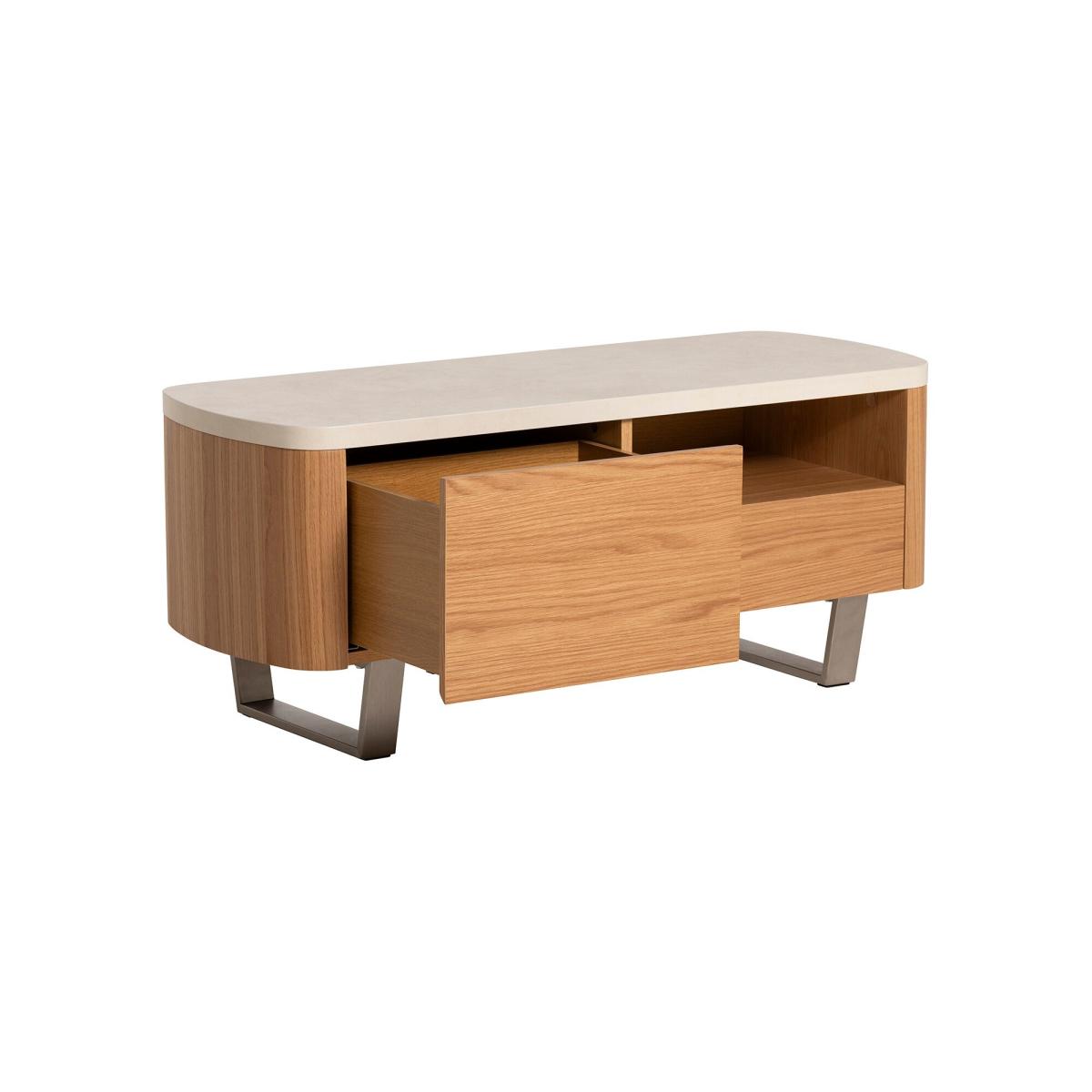 Tate Curved TV stand 120x45x50, Brown | Barker & Stonehouse – image 8